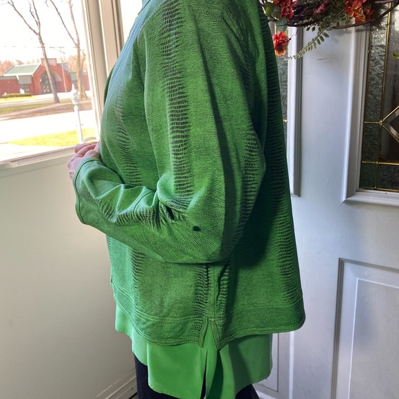 Green leather and suede jacket 1X NWT - Picture 12 of 15